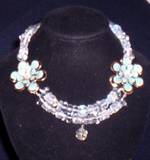 blue coro earrings with blue quartz