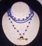 choker and necklace of lapis combined