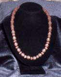vintage orange matte moonglow with fiber optic beads