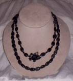 rainbow obsidian with vintage 14K enamelled pin