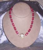 vintage rose lined moonglow beads and vintage rhinestone