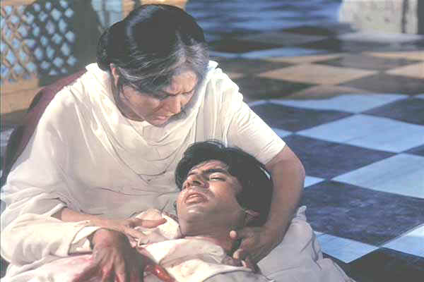 Amitabh and Neerupa Roy in " Deewar "