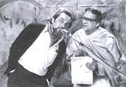 Dr. Gupta (Soumitra Chatterjee ) and Nisith (Dhritimaan Chatterjee) in " Ganashatru "