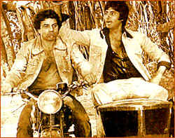 Amitabh and Dharmendra in " Sholey "