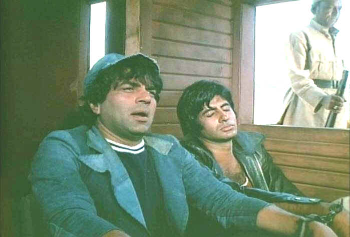 Amitabh and Dharmendra in " Sholey "