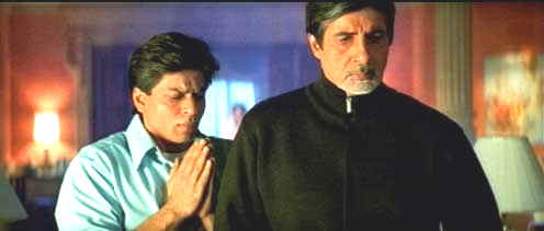 Shaharuk and Amitabh in " Khabhi Khushi Khabhi Gam "