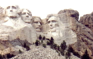 Rock-cut heads of former Presidents