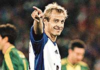 Klinsmann played for the FIFA World Stars XI against Australia