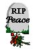 Peace's tombstone