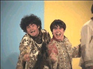 Micky and Davy in the "No Time" video
