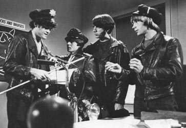 The guys as "The Chickens" in "Wild Monkees"