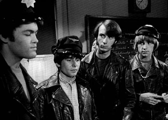 The guys as "The Chickens" in "Wild Monkees"