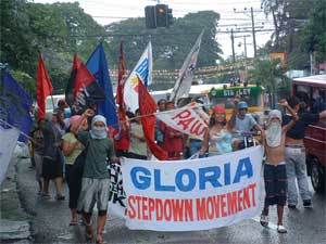 Marching down Gorordo Ave.