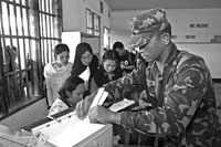 Soldier voting in Lanao