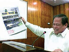 Murder City newspaper headline