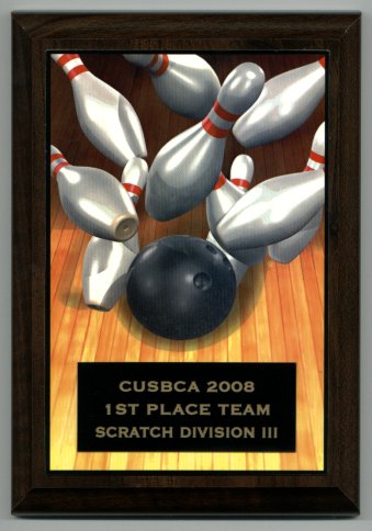 Plaque that Nicole (and each of her teammates) received for winning 1st place at the City Tournament.