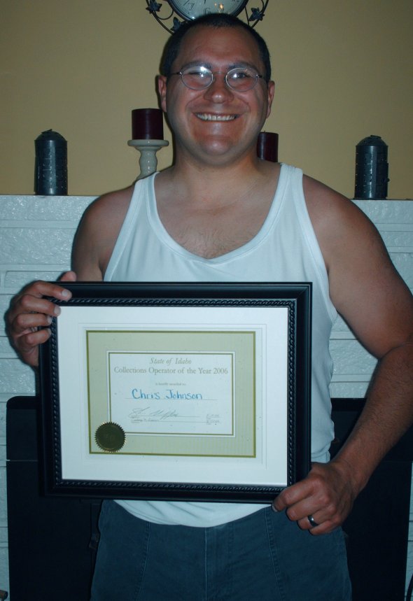 Chris was awarded the Operator of the Year (2006) for the entire state of Idaho 