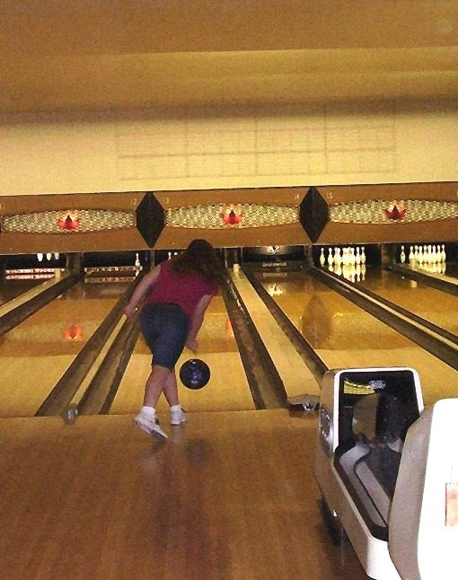 Nicole going for a strike