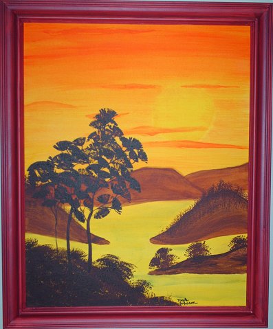 Nicole's first canvas painting