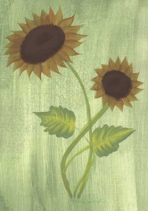 Nicole practicing on "paper" canvas.