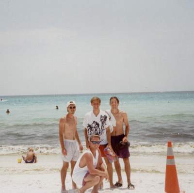 Brian, John, Dave and I in Panama City, FL - 1995