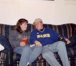 Amy and Ken at Dattilo's Superbowl party