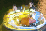 changchang & nurse shirley on rubber boat
