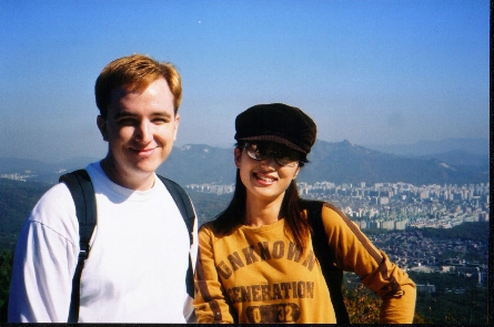 Me and Kelly with Seoul in the distance behind us