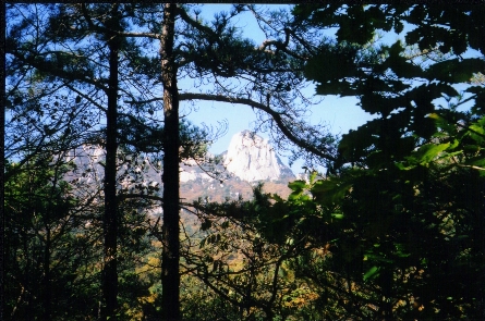 One of the peaks off in the distance