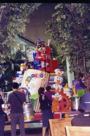 Lotty at the start of yet another parade