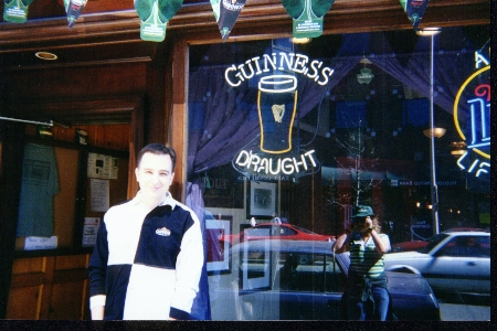 Outside Anna Liffey's in New Haven