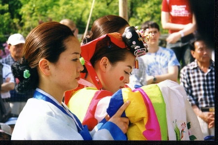 Re-enactment of a traditional wedding