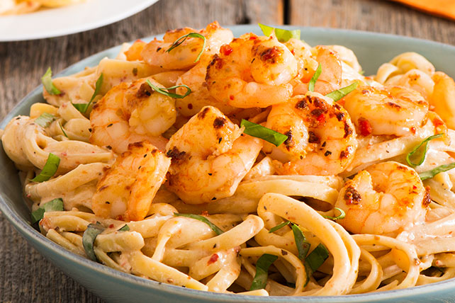 Fettuccine Alfredo with Shrimp