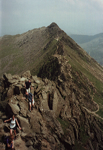 looking back along Striding Edge