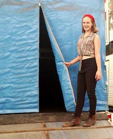 zippered doorway to weatherproof door
