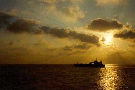 Dawn in Port Sa�d (Egypt) - Photograph by Christian Guittet