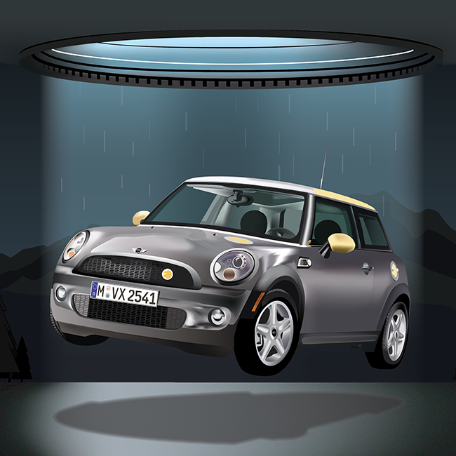 Mini Cooper advertisement