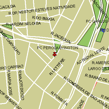 Local aproximado da Primeira Igreja de S�o Paulo.