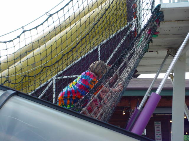 Climbing a net