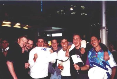 Tristan, Moi, And Dick With Old High School Buds.&nbsp; Olympic Opening Ceremony Night.&nbsp; September 2000.