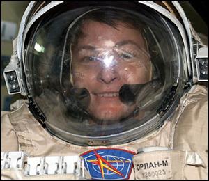 In space suit