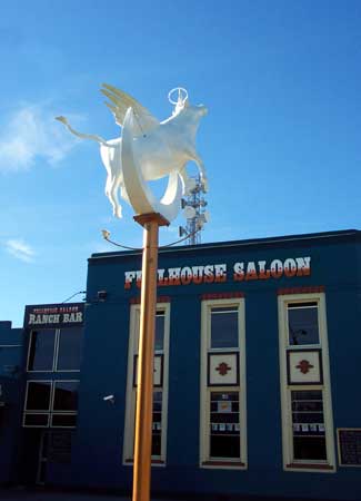 Angel Cow keeps watch