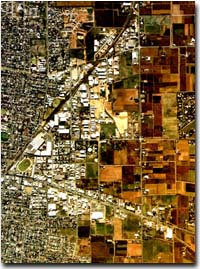 Shepparton, a city with adjacent orchards