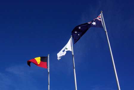 Australian Flag, Shepparton Flag, Koorie Flag