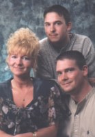 Mother and sons in the studio.
