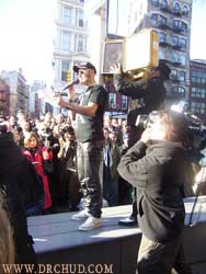 Soon after the short speech by CHUD, Arturo Vega speaks about joey. 