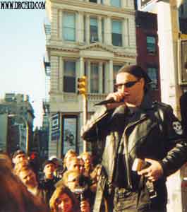 Soon after the short speech by CHUD, Arturo Vega speaks about joey. 