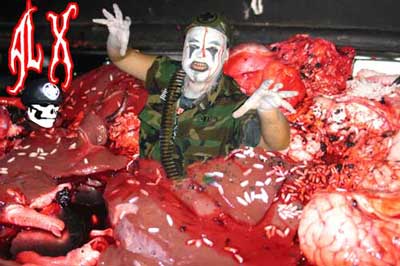 AL X  IN A POOL OF GUTS!