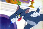 Tom fencing with Jerry. Tom & Jerry � Turner Entertainment Co.