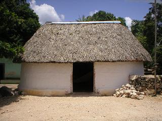 Traditional Maya House in Local Village